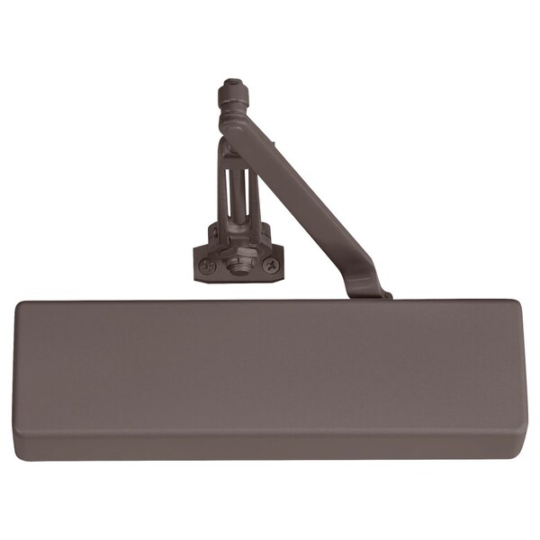 Grade 1 Tri Mount Friction Hold Open Door Closer, Push or Pull Side, Regular Arm, Size 1 to 6, Plast